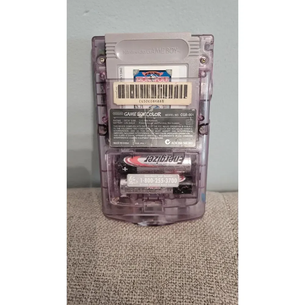 Nintendo Game Boy Color GBC Atomic Purple CGB-001 Tested Working OEM Console